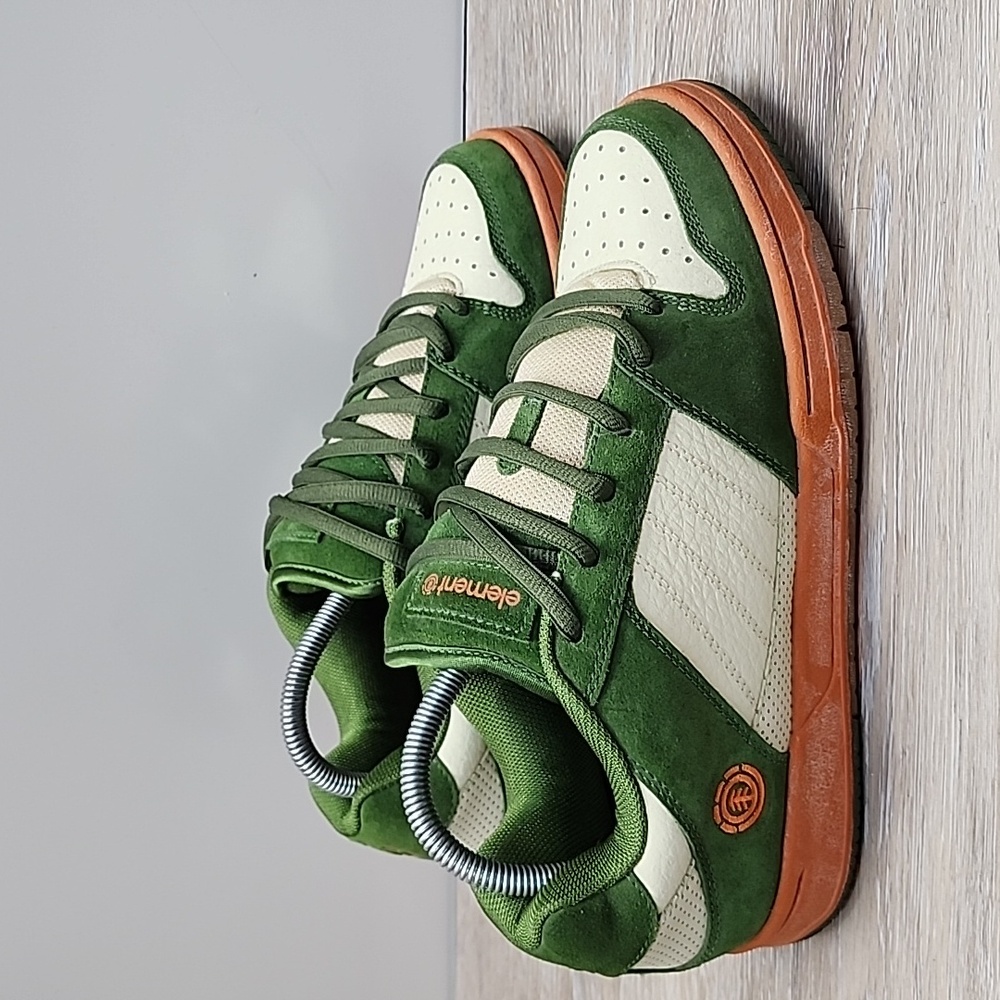 VNTG Y2k Element Mens Lace Up Puffy/Chunky Skateboard Shoe Green Cream Gum 8.5 - Picture 3 of 11